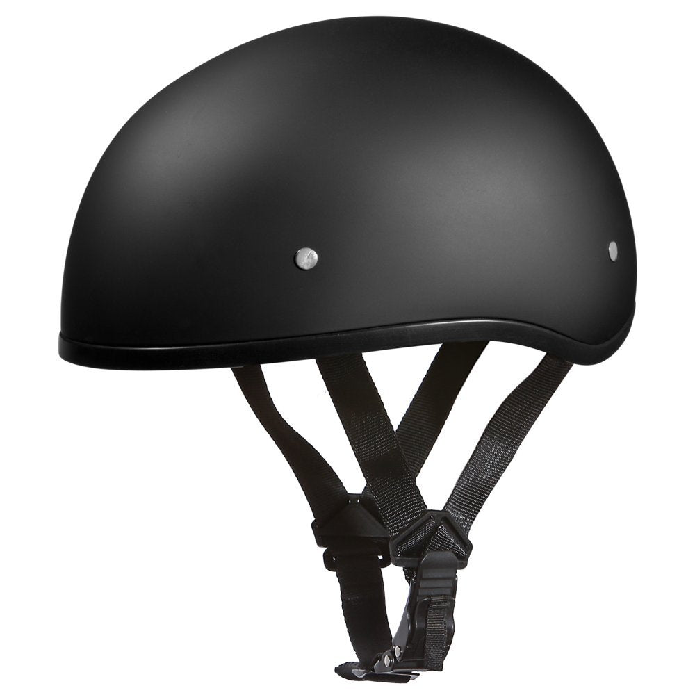 Daytona Helmets Half Skull Cap Motorcycle Helmet � DOT Approved [Dull Black] [S]