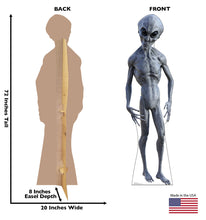 Load image into Gallery viewer, Black Eyed Alien Cardboard Cutout
