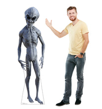 Load image into Gallery viewer, Black Eyed Alien Cardboard Cutout
