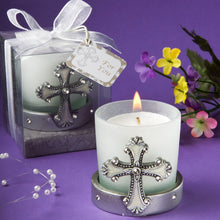 Load image into Gallery viewer, 32 Regal Favor Collection Cross Themed Easter Candle Holders Votive Candle Holders Religious Favor Set of 32 FashionCraft
