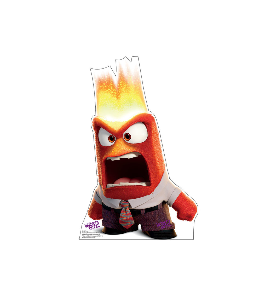 Anger Inside Out 2 Cardboard Cutout