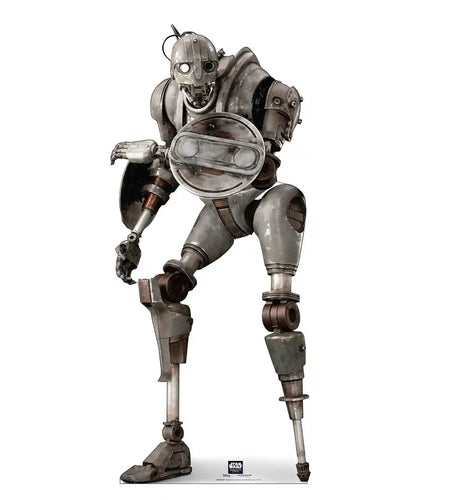 Mechanical robot figure on a white background