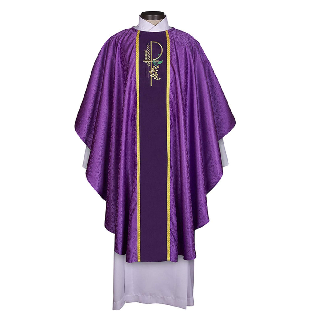 Eucharistic Jacquard Chasuble (Purple)