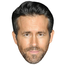 Load image into Gallery viewer, AT TEN Ryan Reynolds Cage Celebrity Mask, Flat Card Face, Fancy Dress Mask
