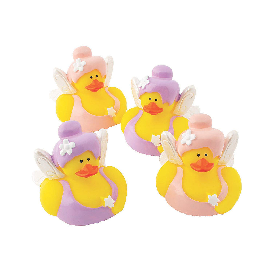 Rubber Ducks, Assorted Styles, 12 Pieces, Birthdays, Grand Events, Party Favors, Table Decorations, Treasure Chest Supplies (Fairy)
