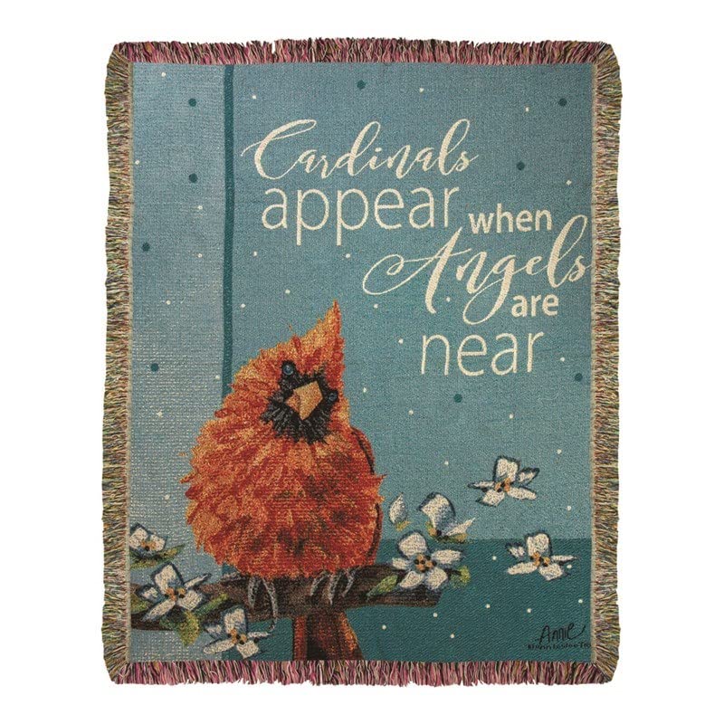 Manual Woodworkers Woodworker Throw-When A Cardinal Appears. Tapestry (50