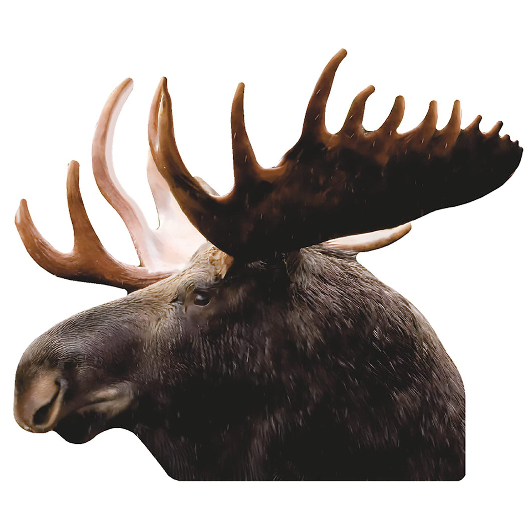 Moose Head Facing Left 32 inch Cardboard Cutout Standee Standup