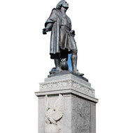H92115 Removed Bronze Christopher Columbus Taken Down Statue Cardboard Cutout Back Drop Stand up