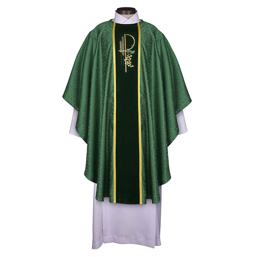 Eucharistic Jacquard Chasuble (Green)