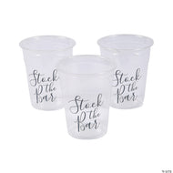 Fun Express STOCK THE BAR CLEAR PLASTIC CUPS - Party Supplies - 50 Pieces