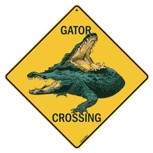 Load image into Gallery viewer, CROSSWALKS Gator Crossing Sign - 12&quot; X 12&quot; Aluminum Sign (X08)
