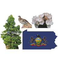 H11168 Pennsylvania State Tree Flower Bird Cardboard Cutout Pack Standee Standup
