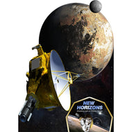 H69329 New Horizons Mission Pluto Flyby NASA Space Astronomy Cardboard Cutout Back Drop Stand up