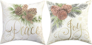 Manual Woodworkers Winter Pine Peace Joy Pillow