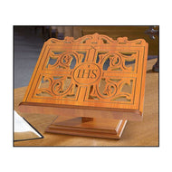 Christian Brands Church IHS Wood Carved Bible Stand