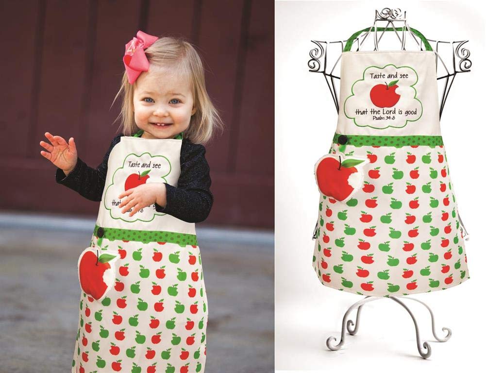 Manual Woodworkers IOIZTS Taste and See Kids Apron with Hand Towel