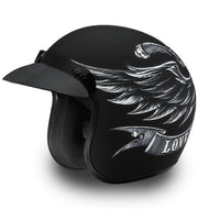 Daytona Helmets 3/4 Shell Open Face Motorcycle Helmet DOT Approved [Love It] [XS]