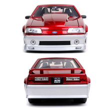 Load image into Gallery viewer, Jada Toys Bigtime Muscle 1:24 1989 Ford Mustang GT Die-cast Car Red Silver, Toys for Kids and Adults
