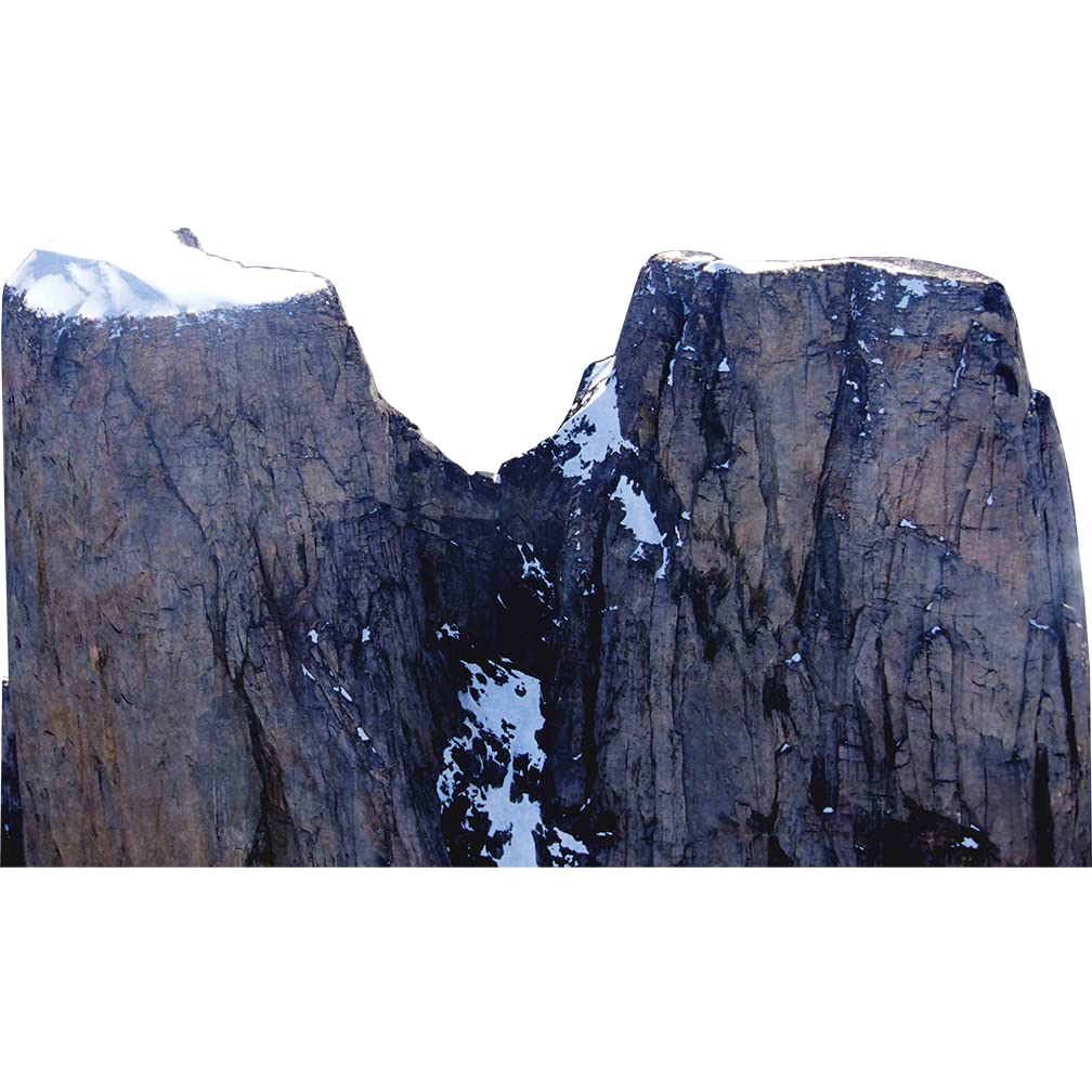 H13158 Two Peaks of Mount Asgard Big Wall Climb Cardboard Cutout Back Drop Stand up