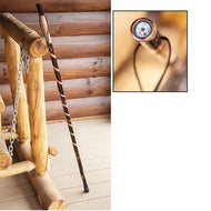 Manual Woodworkers Take A Hike Burnout Walking Stick Walking Stick w/ Compass