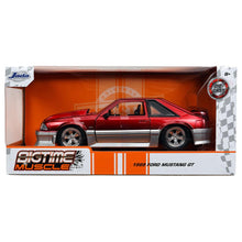 Load image into Gallery viewer, Jada Toys Bigtime Muscle 1:24 1989 Ford Mustang GT Die-cast Car Red Silver, Toys for Kids and Adults
