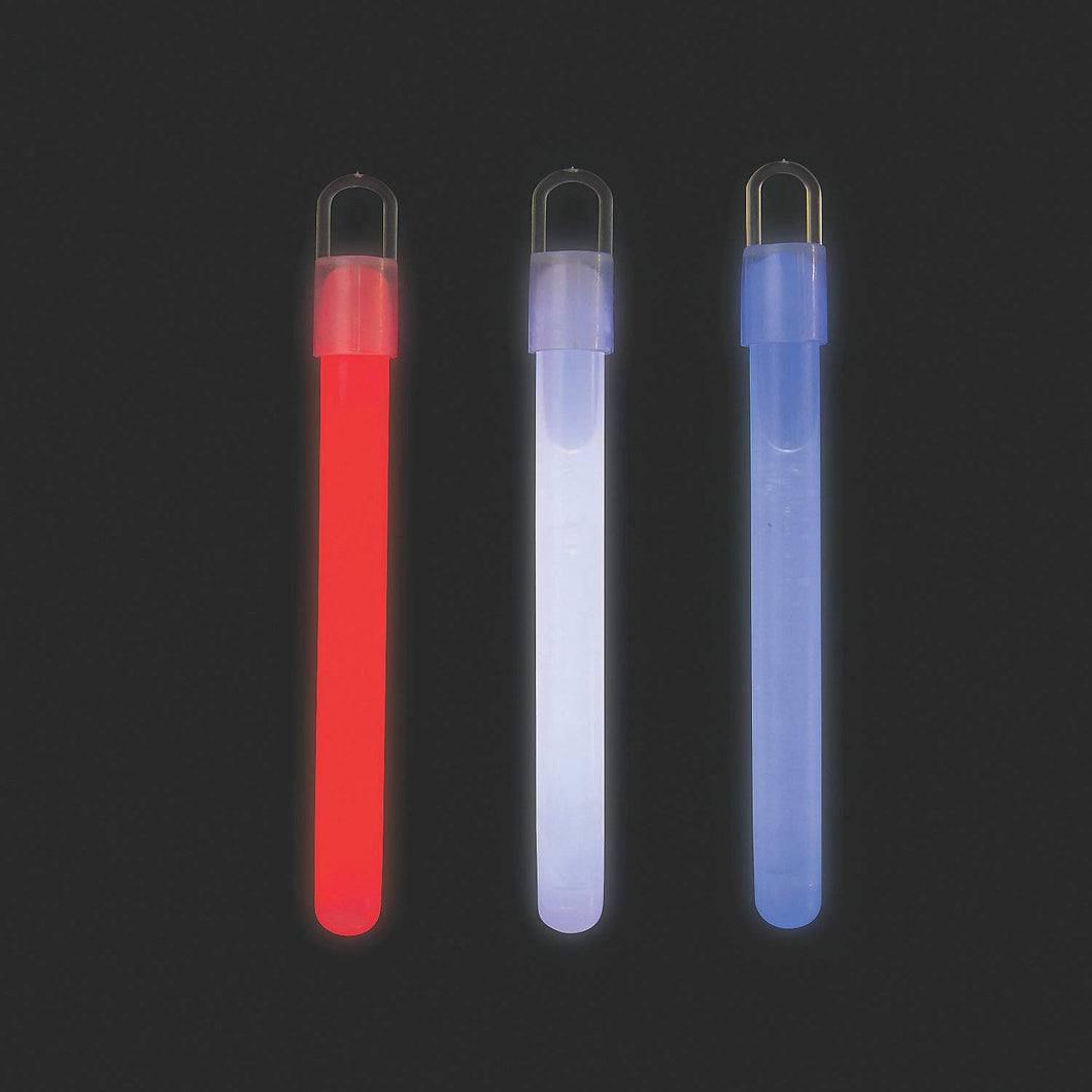 Fun Express Red, White and Blue Patriotic Glow Sticks - Bulk 50 Pack for Fourth of July Party, Parades and Ginveaways