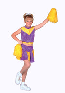 Cheerleader Girl Costume Purpl