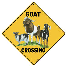 Load image into Gallery viewer, CROSSWALKS Goat Crossing 12&quot; X 12&quot; Aluminum Sign (X195)

