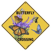 Load image into Gallery viewer, CROSSWALKS Butterfly Crossing 12&quot; X 12&quot; Aluminum Sign (X419)
