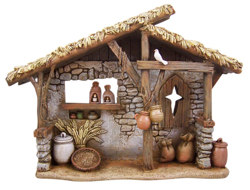 Avalon Gallery Nativity Sets for Christmas - Indoor Bethlehem Nights Nativity Scene, 12.25 x 8.75-Inch, Stable/Creche