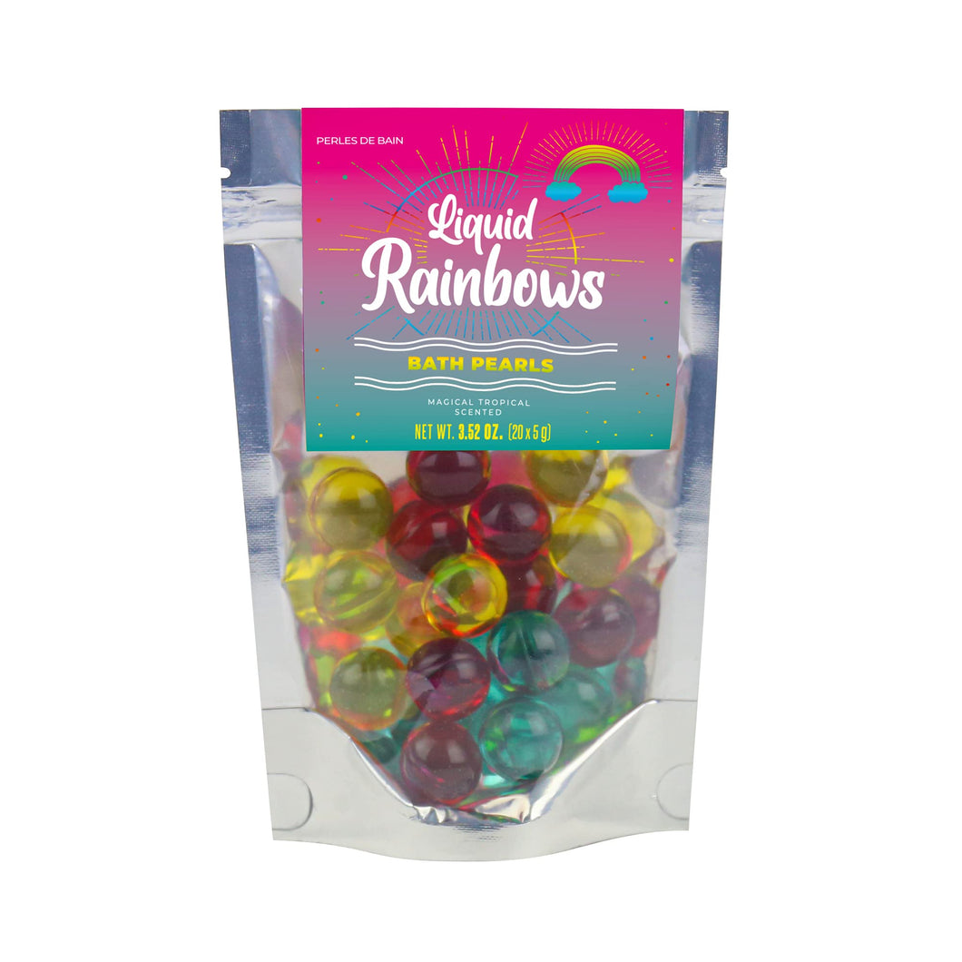 Gift Republic Liquid Spirit Rainbow Bath Pearls 20-Pack Magical Tropical Scent, Multicoloured 20 Count