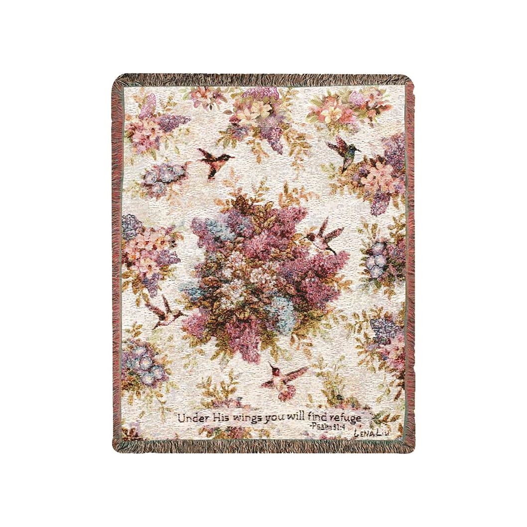 Manual Woodworkers Inspirational Collection 50 x 60-Inch Tapestry Throw with Verse, Whisper Wings