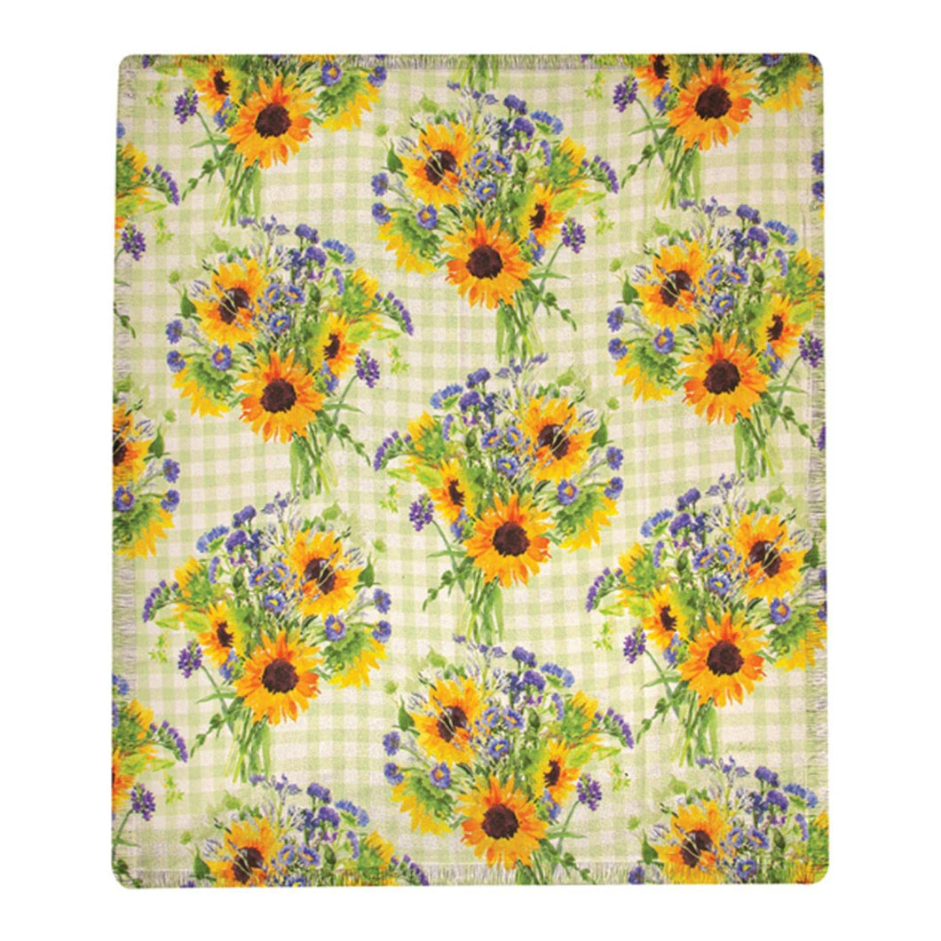 Manual Woodworkers SASBS Sunflower Bouquet Poly Throw, 60-inch Length