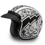 Daytona Helmets 3/4 Shell Open Face Motorcycle Helmet [Graffiti] [XL]