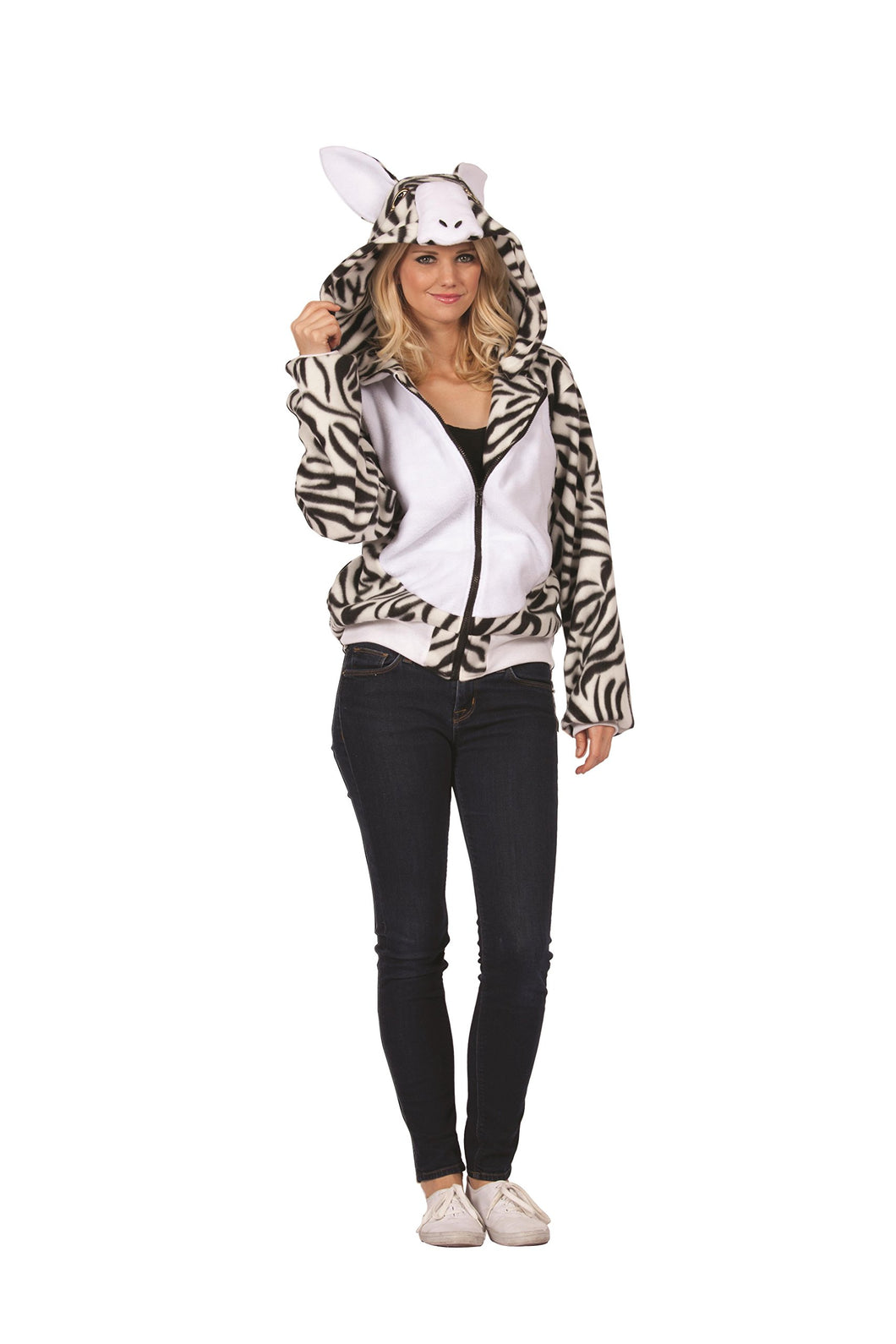 ZOE THE ZEBRA HOODIE- ADT L