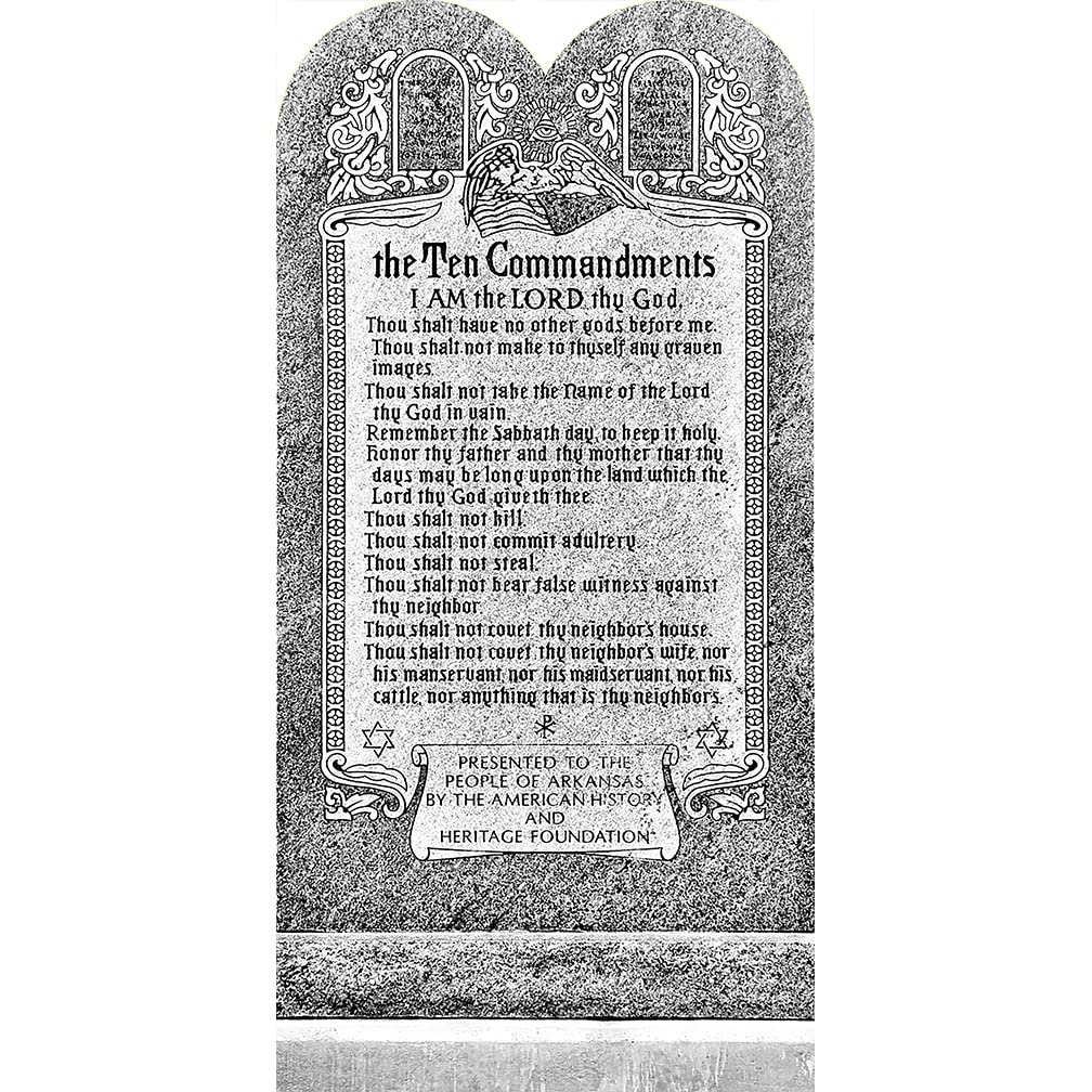H48820 Ten Commandments Monument Arkansas Cardboard Cutout Standee Standup