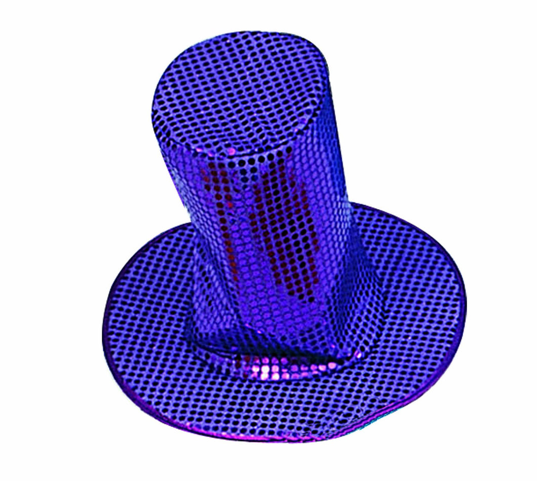 Purple Sequin Disco Hat  8