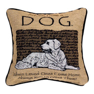 Manual Woodworkers Pet Lover Collection Reversible Throw Pillow, 12.5 X 12.5-Inch, Advice from a Dog X Your True Nature