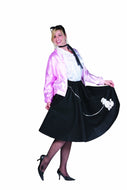 Women 50s Poodle Skirt Blk XL