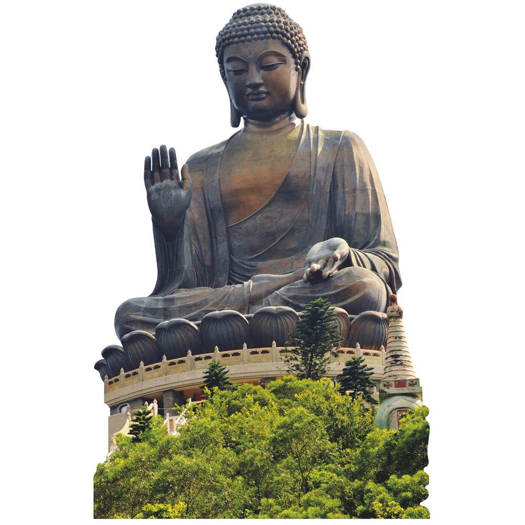 H13501 Tian Tan Big Buddha Statue Lantau Island Hong Kong Cardboard Cutout Standee Standup