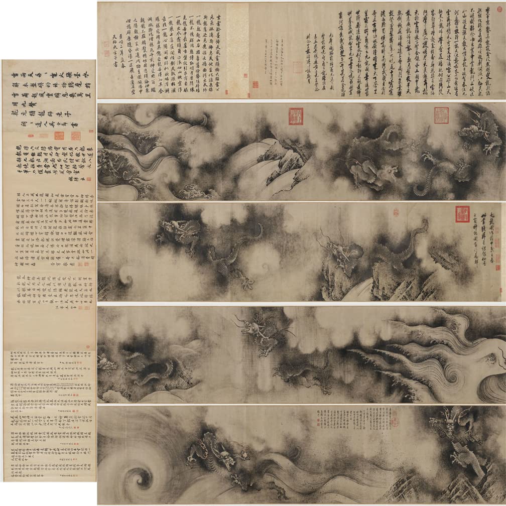 SP12574 Nine Dragons Scroll 1244AD Song Dynasty Wall Border Vinyl Decal