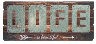 Manual WoodworkersW Life is Beautiful Cutout Sign Set of 2