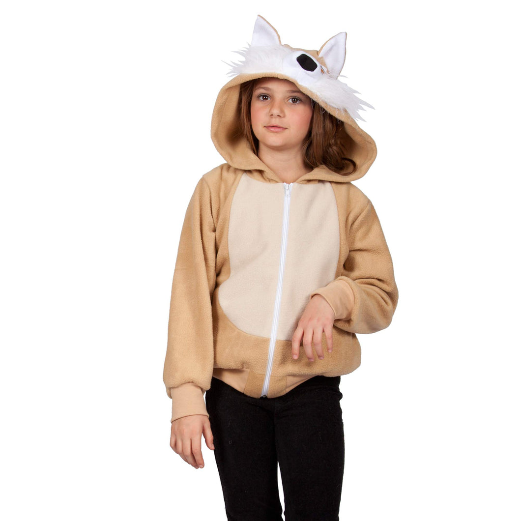 Vixie Kids Hoodie -Tan/Ivory L