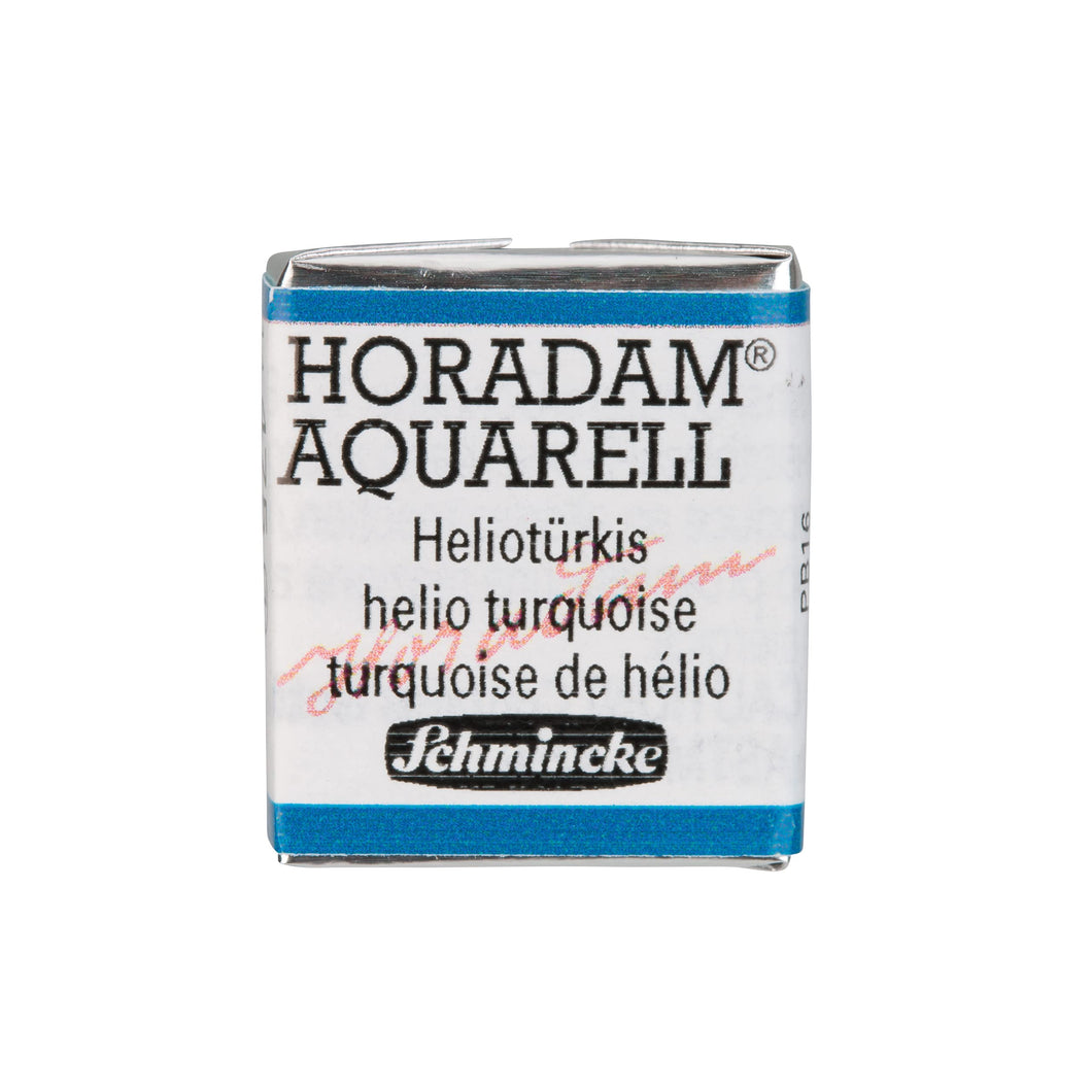 Schmincke - HORADAM® AQUARELL - Finest Artists' Watercolor Paints, 475 Helioturquoise, 14 475 044, 1/2 pan