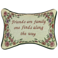 Manual Woodworkers 12.5 x 8.5-Inch Decorative Throw Pillow, Friends Are Family