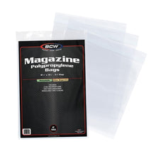 Load image into Gallery viewer, BCW Thick Resealable Magazine Bags - 1 Pack of 100 | Acid-Free, Clear Polypropylene Sleeves for Archival-Quality Storage of Collectible Magazines | Protect Your Valuable Comic Book Collection
