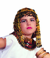 Cleo's gold beaded headpiece