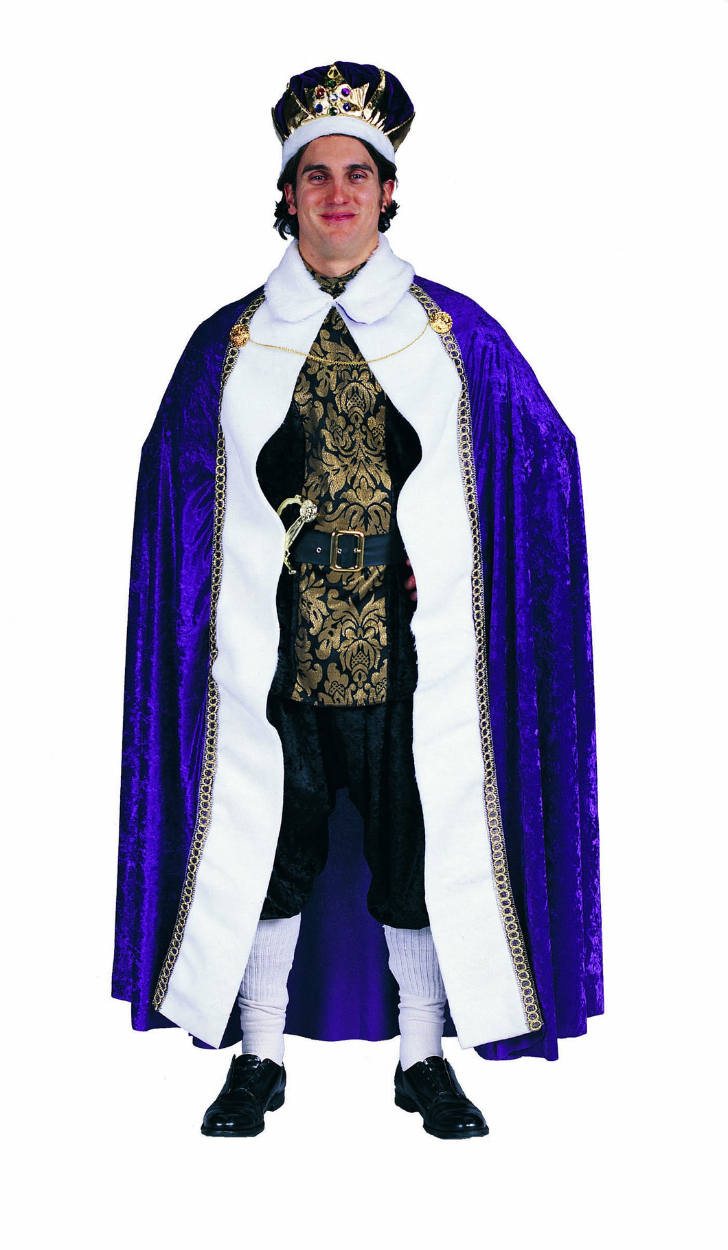 Adult King Crown: Blue Velvet