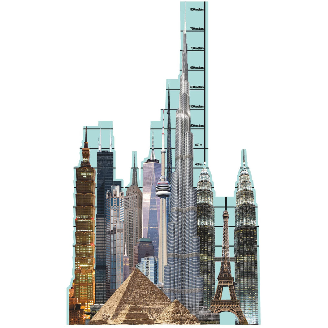 H13510 Worlds Tallest Structures Buildings Scale Model Cardboard Cutout Standee Standup