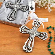 24 Silver Toned Cross Ornament with Antique Finish from Fashioncraft Set of 24